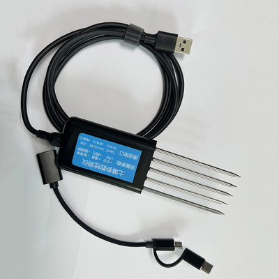 Горизонтальный датчик влажности для сельского хозяйства 7 в 1 USB NPK/PH/EC Температурный анализатор