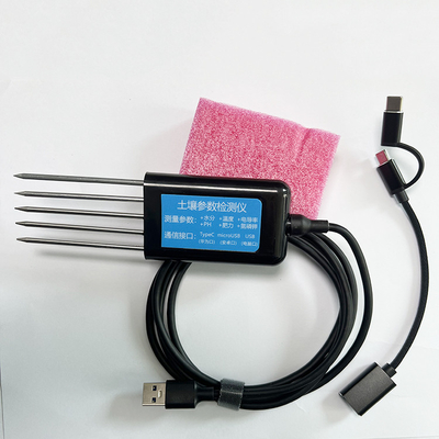 Горизонтальный датчик влажности для сельского хозяйства 7 в 1 USB NPK/PH/EC Температурный анализатор