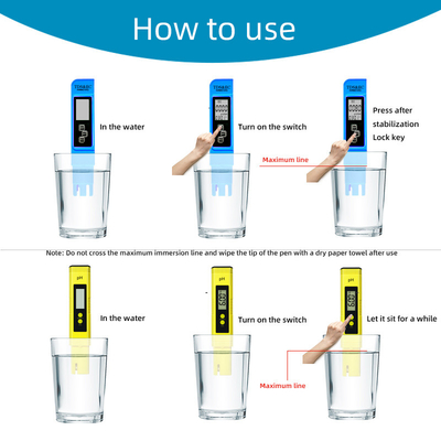 Поддерживаемый ODM высокоточный пенописец типа pH TDS Meter с измерением температуры и TDS